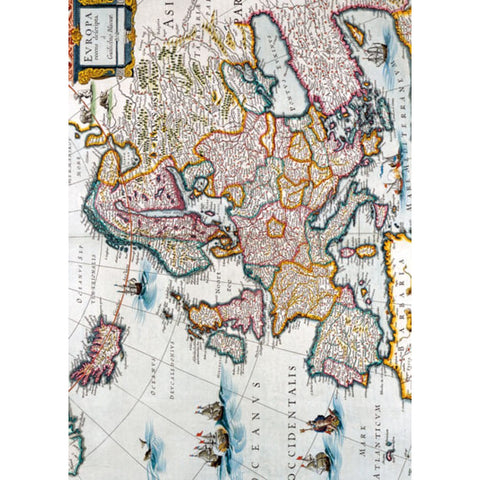 Map of Europe Greetings Card