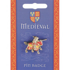 Medieval Jousting Knight Enamel Pin Badge