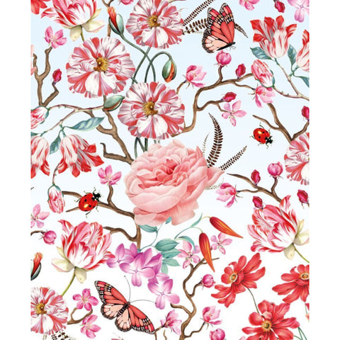 Red Floral Greetings Card