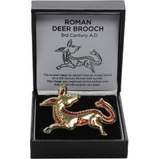 Roman Deer Enamel Brooch