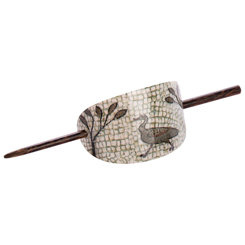 Roman Duck Mosaic Hair Slide