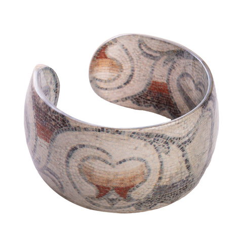 Roman Heart and Leaves Bangle