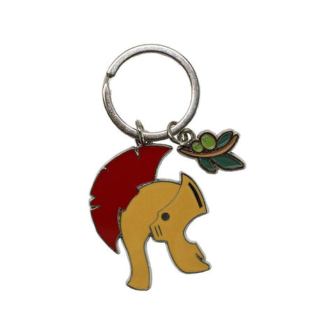 Roman Helmet Shaped Key Ring