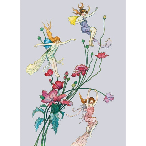 Three Spirits Mad With Joy Greetings Card