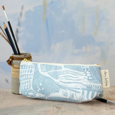 Through the Fields Duck Egg Blue Pencil Case