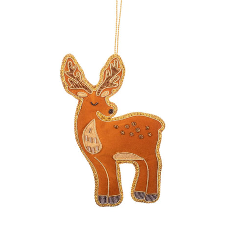 Deer Zari Embroidery Decoration