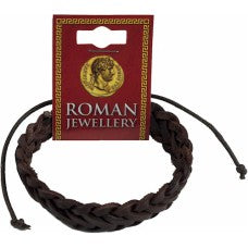 Roman Leather Single Plaited Bracelet