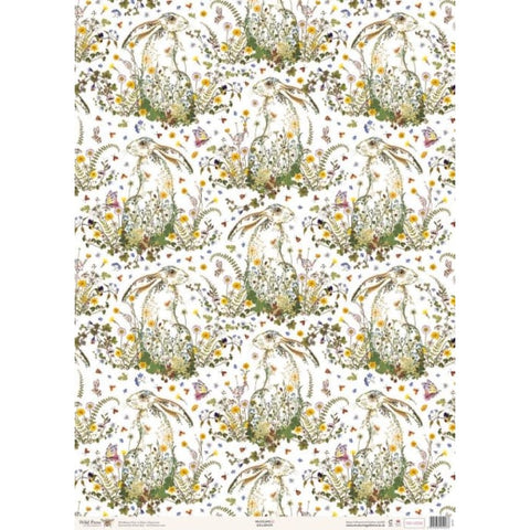 Wildflower Hare Wrapping Paper