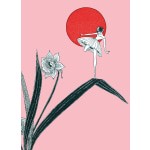 A Dancing Girl Standing on a Flower Card