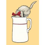 Kitten Trying to Get into a Mug Card