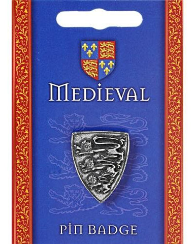 Medieval Three Lions Pin Badge