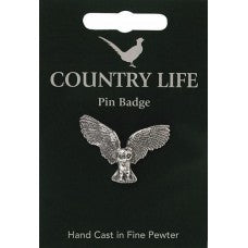 Country Life Owl Pin Badge