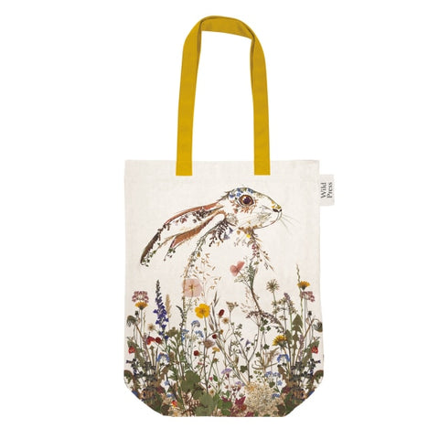 Wildflower Hare Tote Bag