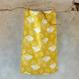 Headlong Hare Yellow Ochre Tea Towel