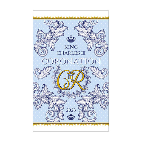 King Charles III Regalia Light Blue Tea Towel