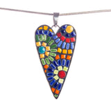 Heart Mosaic Necklace by Baobab Tree Mosaics