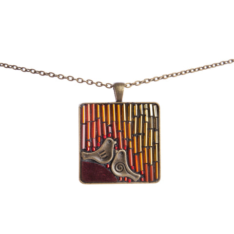 Bird Necklace by Baobab Tree Mosaics