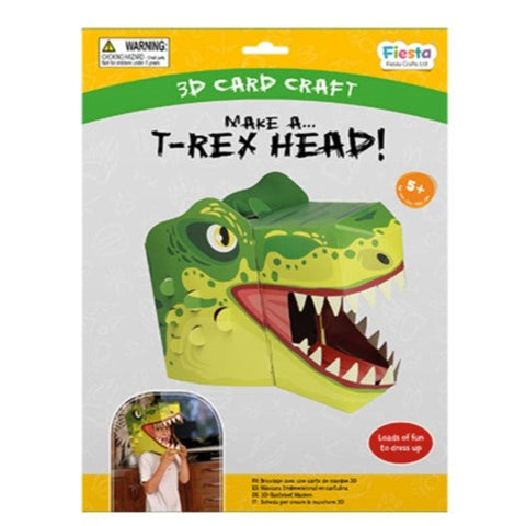 T-Rex Head 3D Mask Card Craft Kit