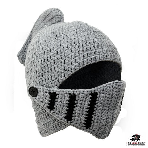 Knitted Knight Helmet Hat – Adult Size